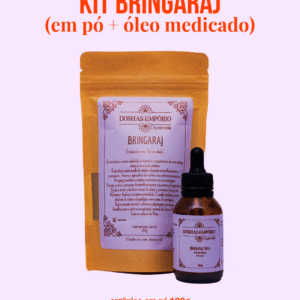 Kit Bringaraj Taila e Bringaraj Churna - tratamento capilar completo