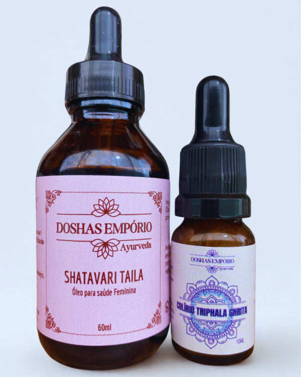 Kit Shatavari taila + Colírio Triphala Ghrtita